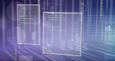 Futuristic Financial Data Processing Animation Concept