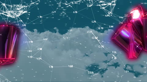 Abstract Digital Networking Screens Stat