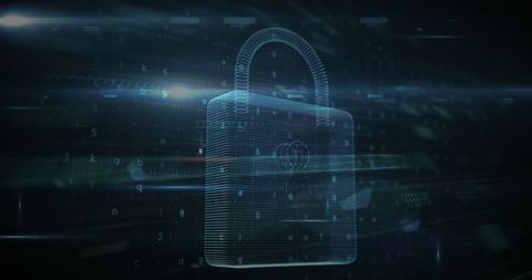 Cybersecurity Awareness with Digital Padlock Symbol - Download Free Stock Images Pikwizard.com