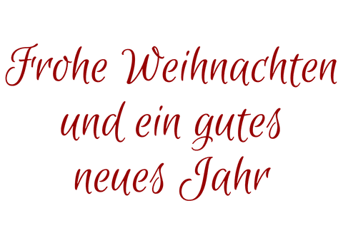 Transparent German Christmas and New Year Wishes