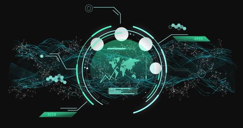 Futuristic Digital Interface with Modern Data Visualization - Download Free Stock Images Pikwizard.com