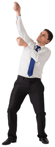 Caucasian Businessman Raising Hands in Suit with Transparent Background - Download Free Stock Videos Pikwizard.com