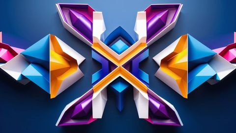 Futuristic abstract sculpture with geometric precision