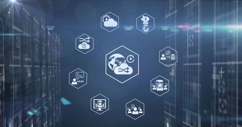 Digital Cloud Networking and Data Processing Concept - Download Free Stock Images Pikwizard.com
