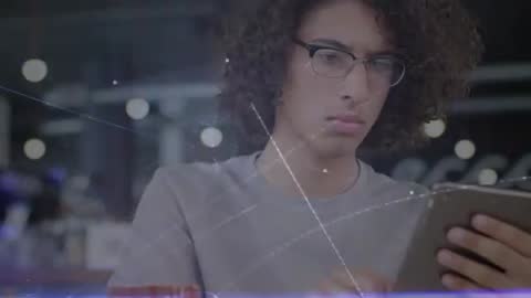 Modern Technology Catalyst Young Innovator Interacting with Digital Interface