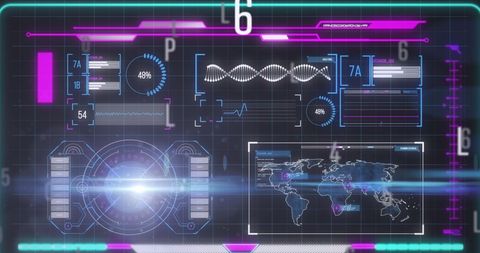 Futuristic Digital Interface Displaying Financial Data Trends - Download Free Stock Images Pikwizard.com