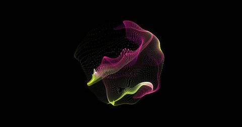 Abstract Digital Globe in Bright Yellow and Pink Colors - Download Free Stock Images Pikwizard.com