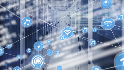 Digital Network Connections Beyond Server Racks Technology Concept