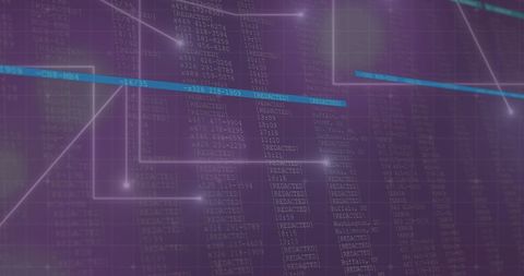 Network Connections on Digital Grid Interface with Purple Hue - Download Free Stock Images Pikwizard.com