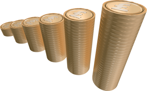 transparent stacks of gold coins with pound symbol - Download Free Stock Videos Pikwizard.com