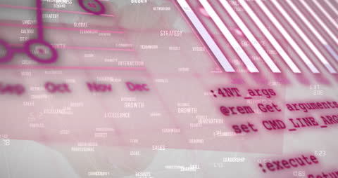 Abstract Network Connections and Data Processing Animation