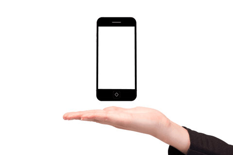 Woman Presenting Smartphone on Transparent Background - Download Free Stock Videos Pikwizard.com