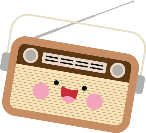 cute retro radio cartoon on transparent background - Download Free Stock Videos Pikwizard.com