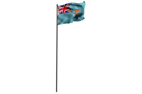 transparent flying fiji flag on pole against clear background - Download Free Stock Videos Pikwizard.com