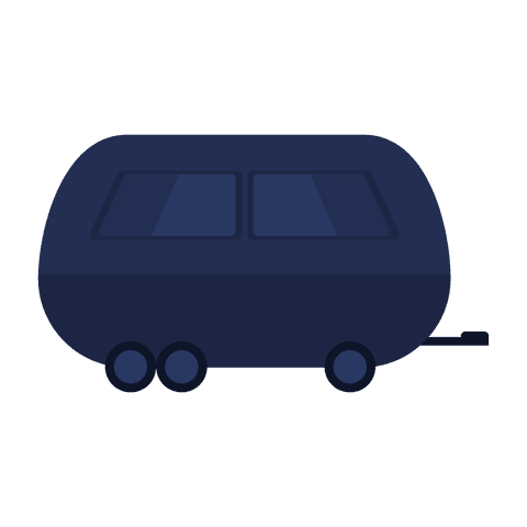 blue caravan vector illustration on transparent background - Download Free Stock Videos Pikwizard.com