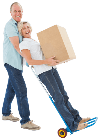 transparent fun elderly couple moving boxes self-assured - Download Free Stock Videos Pikwizard.com