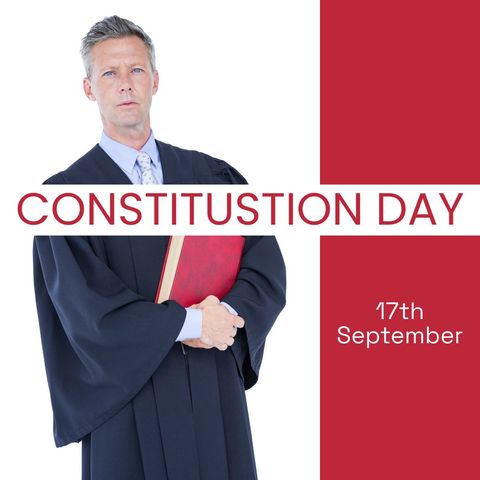 constitution day celebration with attorney holding book - Download Free Stock Templates Pikwizard.com