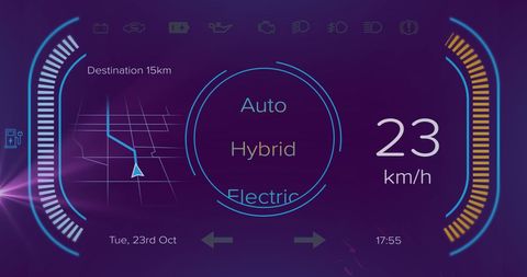 Futuristic Car Dashboard Interface Concept with Ecology Theme - Download Free Stock Images Pikwizard.com