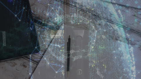 Digital Connectivity Around Globe Highlighting Technology