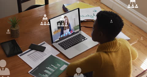 Remote Work Video Call with Diverse Professionals