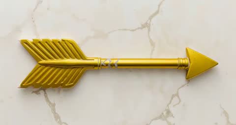 Golden Arrow Transition on Elegant Marble Background