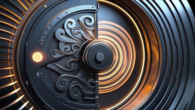 Futuristic Steampunk Mechanical Gear