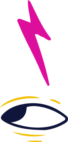 abstract logo with magenta bolt and navy eye on transparent background - Download Free Stock Videos Pikwizard.com