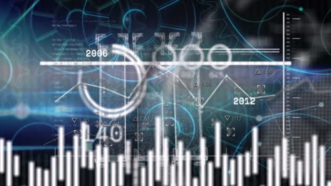 Abstract Technology Data Visualization with Cogs and Graphs
