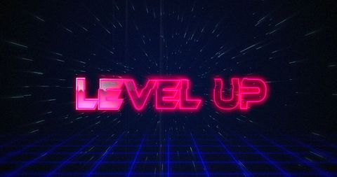 Retro Arcade Style Level Up Glitch Effect - Download Free Stock Images Pikwizard.com