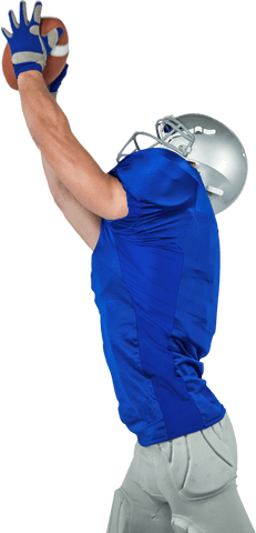 american football player catching ball on transparent background - Download Free Stock Videos Pikwizard.com