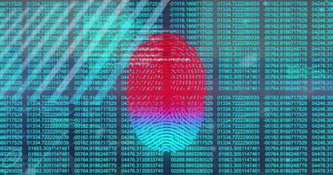 digital fingerprint security concept with green data code streams - Download Free Stock Images Pikwizard.com