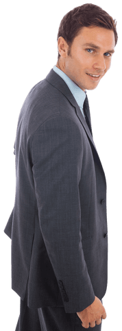 Smiling Businessman in a Suit, Transparent Background
