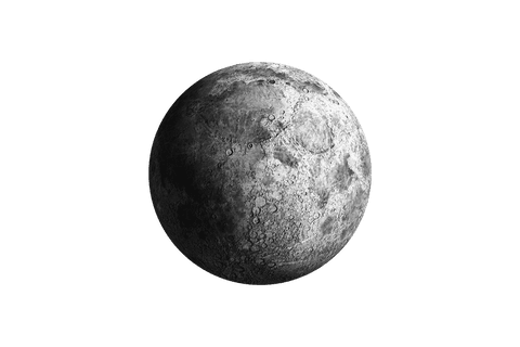 Digital Illustration of Detailed Moon on Transparent Background - Download Free Stock Videos Pikwizard.com