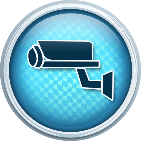 transparent security camera icon on blue background - Download Free Stock Videos Pikwizard.com