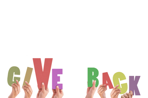 hands holding colorful letters spelling give back transparent background - Download Free Stock Videos Pikwizard.com