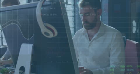 Data Analyst Working with Stock Market Graphs