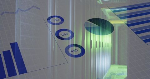Digital Interface with Data Processing Elements and Servers - Download Free Stock Images Pikwizard.com