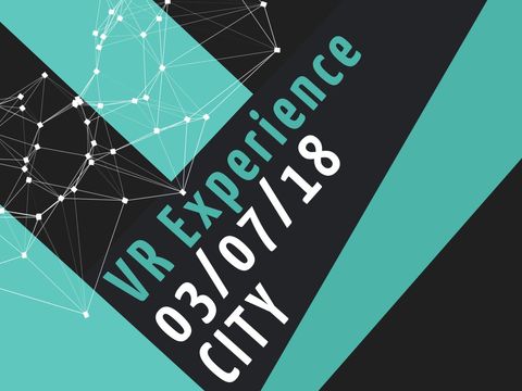 futuristic geometric design for vr event promotion - Download Free Stock Templates Pikwizard.com