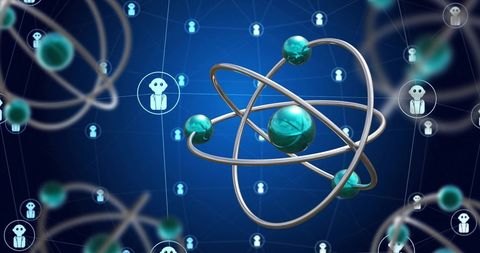 Digital Network and AI Concept with Atomic Structure - Download Free Stock Images Pikwizard.com