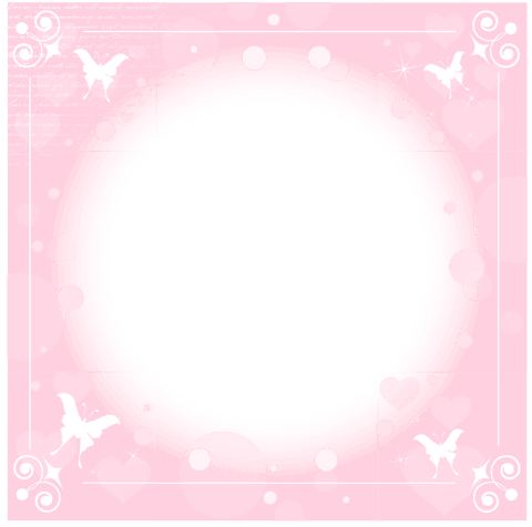 pink frame with hearts and butterflies on transparent background - Download Free Stock Videos Pikwizard.com