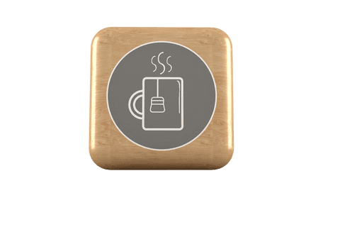 wooden block with transparent tea cup icon illustration - Download Free Stock Videos Pikwizard.com