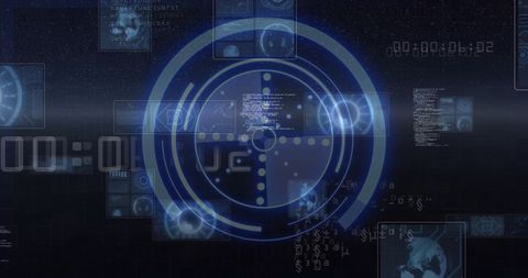 Digital Interface with Data Processing and Scope Graphics - Download Free Stock Images Pikwizard.com