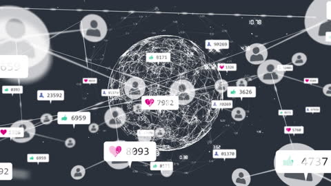 Global Digital Network Connections with Social Media Engagement