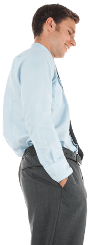 confident transparent businessman standing in profile - Download Free Stock Videos Pikwizard.com