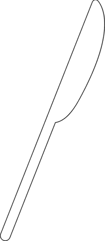 butter knife outline with transparent background for minimal design - Download Free Stock Videos Pikwizard.com