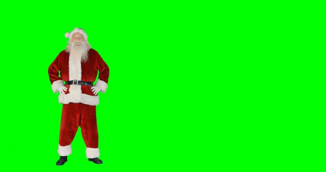 Santa Claus Costume on Green Background for Christmas - Download Free Stock Images Pikwizard.com