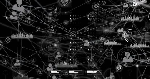 abstract technology network with question marks - Download Free Stock Images Pikwizard.com
