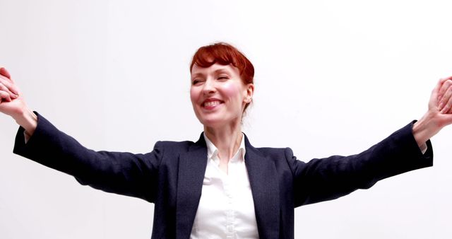 Successful Businesswoman Celebrating Achievement - Download Free Stock Images Pikwizard.com