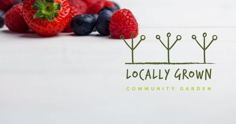 Local Organic Berries with Community Garden Logo - Download Free Stock Images Pikwizard.com