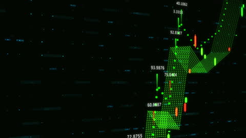 Digital Data and Financial Chart Animation Background
